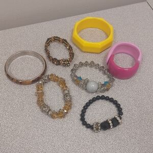 Costume Fashion Bracelets Lot Of 7